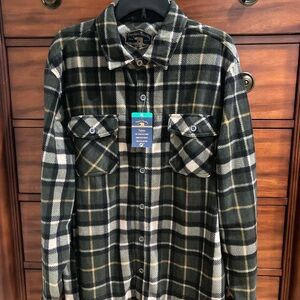 Freedom Foundry Mens Soft Plaid Fleece long sleeve shirt
